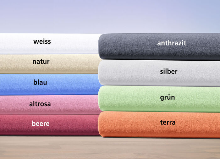 Kuschelweiche Spannbetttücher aus hochwertigem Nicki-Velours WEISS