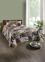 Tagesdecke in faszinierender Patchwork-Optik BRAUN-BEIGE-SCHWARZ