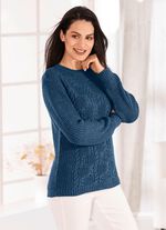 Pullover in Strickmix NACHTBLAU