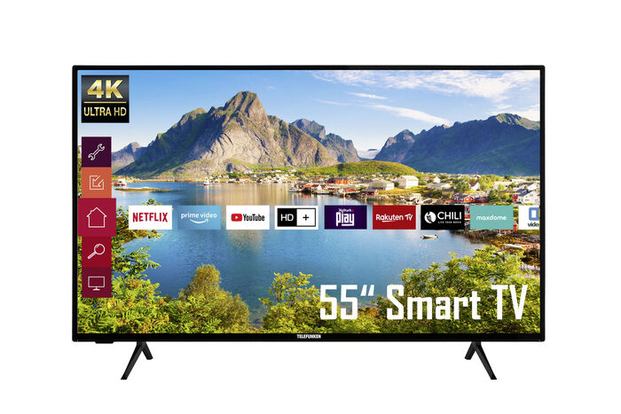 Telefunken 4K-UHD-LED-Fernseher mit Smart-TV 