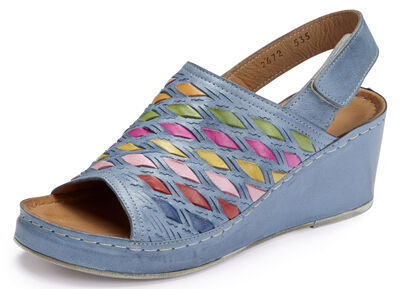 Gemini Sandalette mit raffinierten, bunten Flechtdurchzügen 