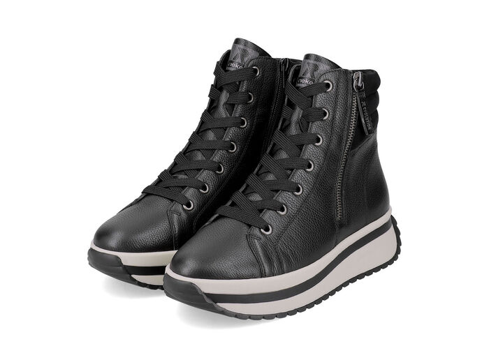 Rieker, trendige Damen-Boots, Winterschuhe, mit herausnehmbarem Fußbett SCHWARZ