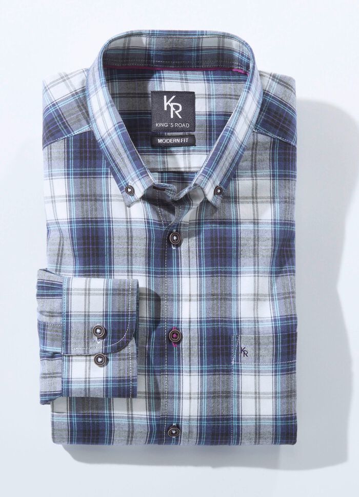 Hemd von &laquo;King's Road&raquo; mit Button-Down-Kragen in 3 Farben 