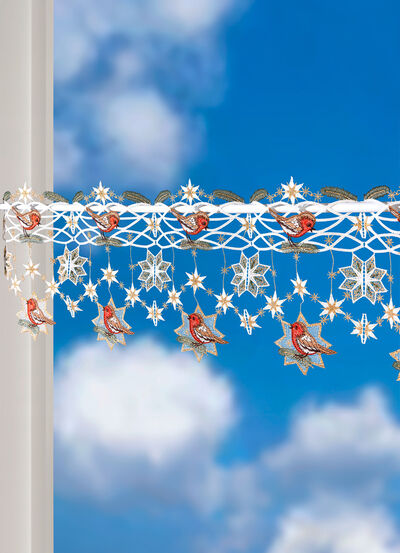 Stangendekoration mit weihnachtlichen Motiven 