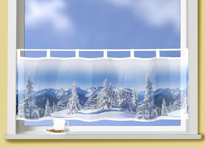 Kurzvorhang Winterwald 
