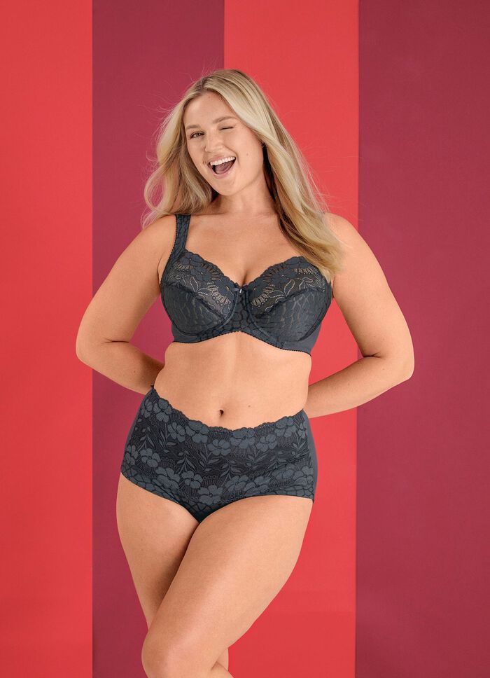 Miss Mary Miederslip mit unterlegter Elastikspitze im Vorderteil 