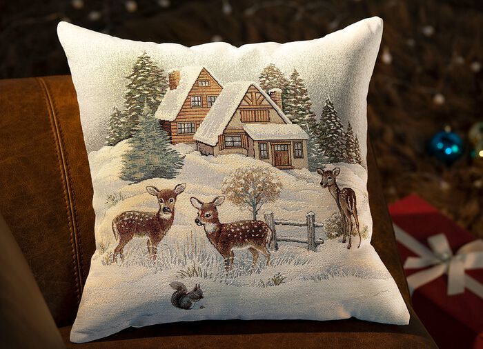 Kissenbezug Rehkitze mit Reissverschluss 