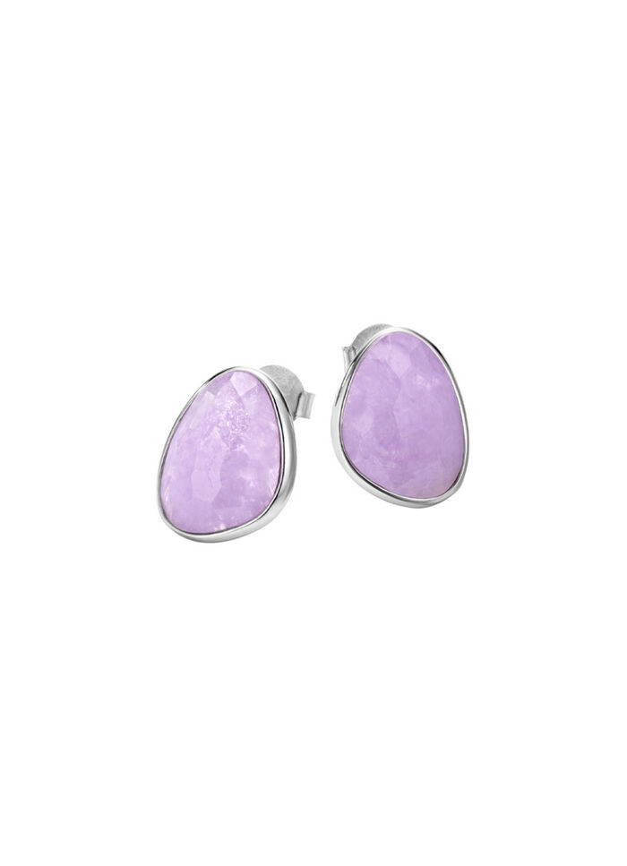 Schöne Ohrstecker mit echt facettiertem Amethyst 