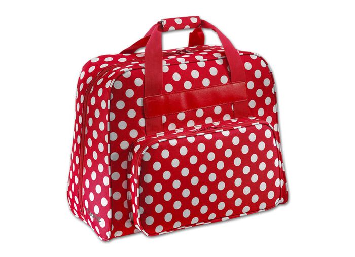 Gepolsterte N&auml;hmaschinentasche f&uuml;r alle g&auml;ngigen N&auml;hmaschinen ROT-WEISS