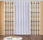 Vorhang mit Bleibandabschluss sowie Automatikfaltenband 