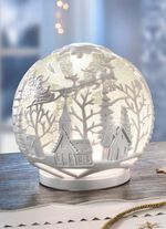 Batteriebetriebene LED-Schneekugel mit automatischem Schneefall 