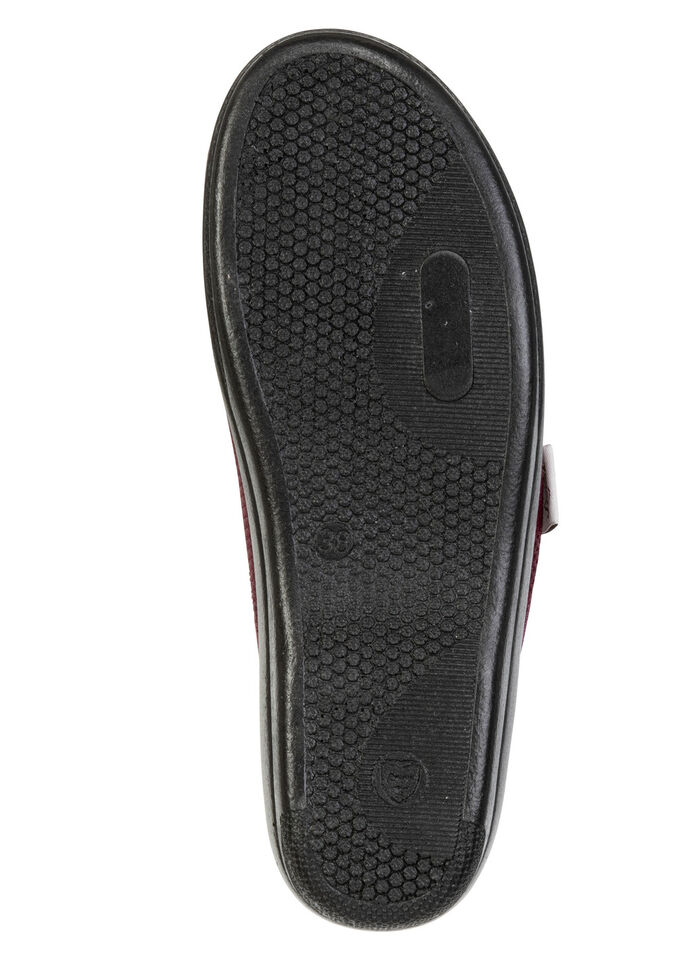 Laurina, Zweierpack, klassische Damen-Hausschuhe, Weite G, aus Mesh-Material 1X BORDEAUX, 1X SCHWARZ