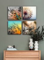 Bilder-Set, 4-teilig, mit Pusteblumen-Motiven 
