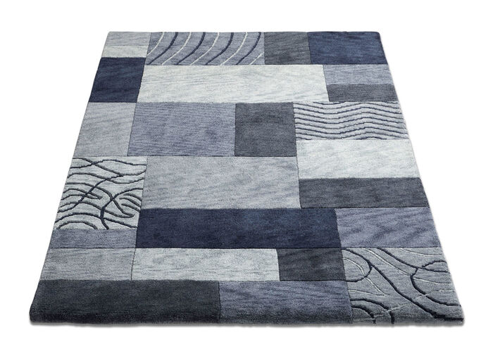 Handgearbeitete Teppiche aus 100% Schurwolle ANTHRAZIT