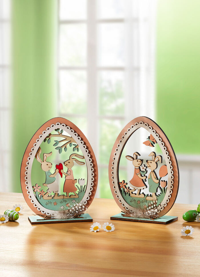Wunderschöne Ostereier aus Holz, 
