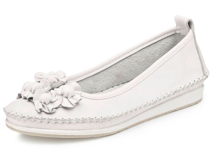 Andrea Conti Mokassin-Slipper mit frechen Lederbl&uuml;ten 