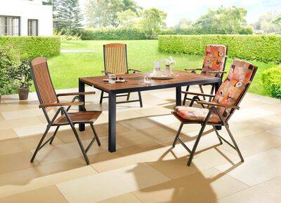 Gartenm&ouml;bel Athos im Holz-Metall-Mix 