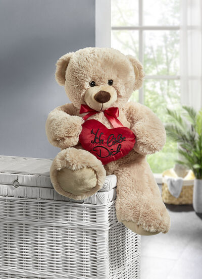 Flauschige Teddybär mit Herz 