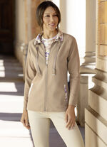 Shirtjacke mit Kontrastverarbeitung am Kragen in 2 Farben CAMEL