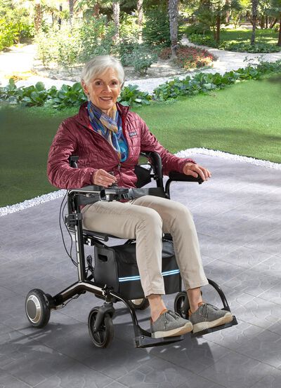 Elektrischer Rollstuhl/Rollator 2-in-1 