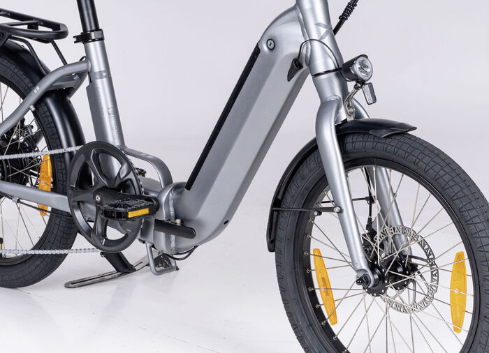 Falt-E-Bike Foldi Comfort von SAXXX  GRAU-SILBER-MATT