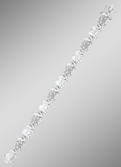 Niedliches Elefanten-Armband mit Steckverschluss 