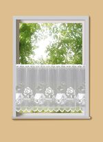 Kurzvorhang H&auml;uschen mit Stangendurchzug 