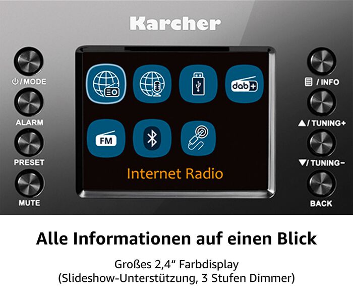 &laquo;Karcher&raquo; DAB 7000i Internetradio mit WLAN 