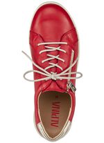 Schnürschuh mit praktischem Seitenreissverschluss ROT