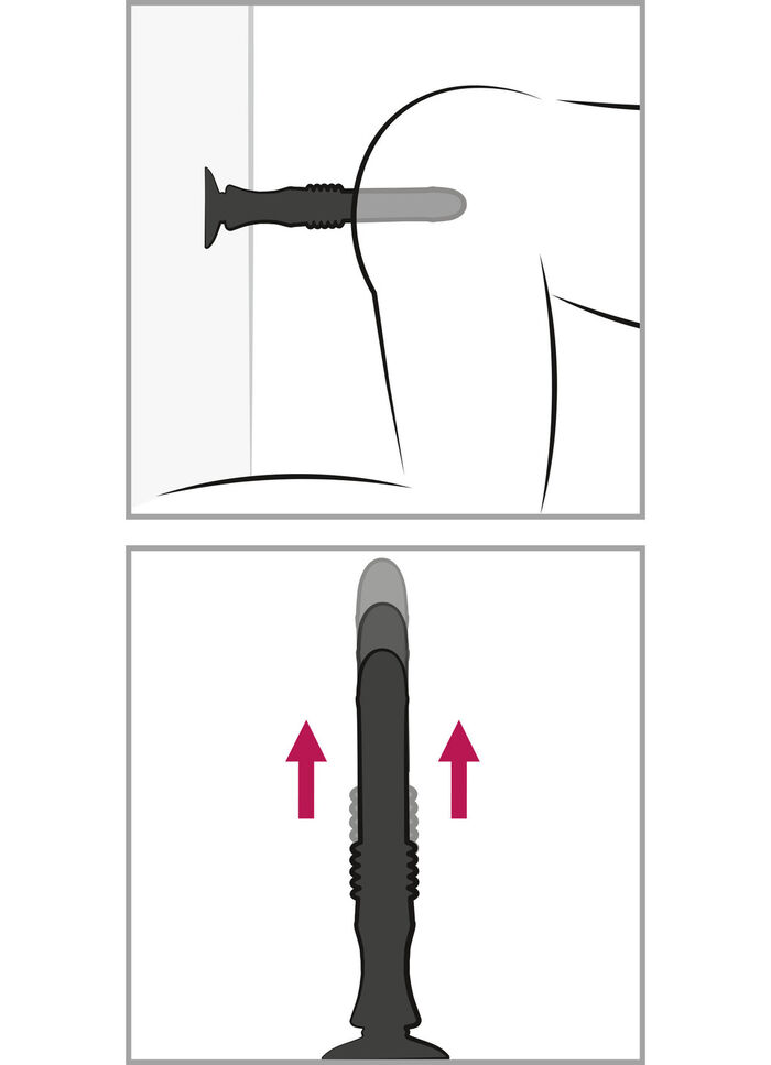 Massageger&auml;t mit Saugfu&szlig; und Sto&szlig;funktion 