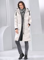 Mantel mit fester Kapuze BEIGE