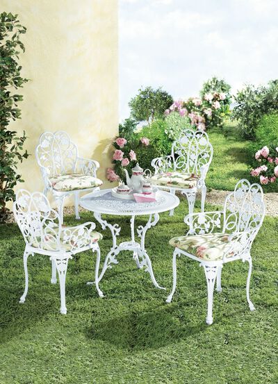 Gartenm&ouml;bel Dornr&ouml;schen aus solidem Aluminiumguss 