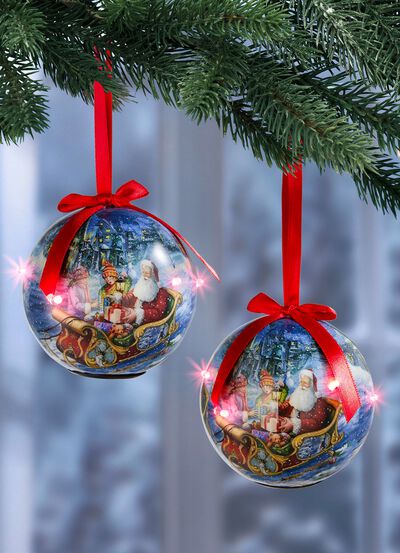 Batteriebetriebene LED-Kugeln  2er-Set 