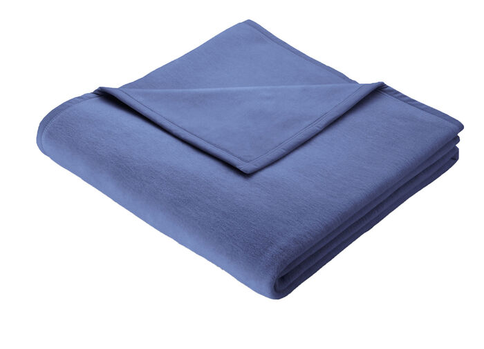 Supersofte Schlafdecke von Borbo aus reiner Baumwolle BLAU