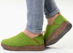 Gemini, komfortable Damen-Hausschuhe, Weite G, mit herausnehmbarem Fussbett GR&Uuml;N