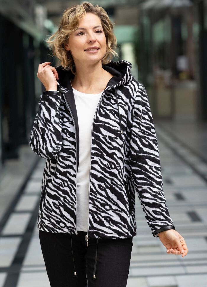 Strickjacke mit Kapuze 