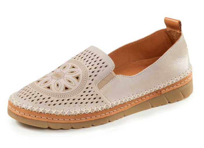 Gemini, sommerliche Damen-Slipper, Weite G, mit herausnehmbarem Fussbett 