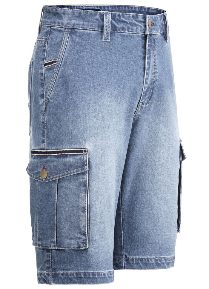 Jeans-Bermudas mit Cargotaschen, 