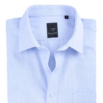 Langarm-Hemd von «Milano Italy» mit Kentkragen in 5 Farben BLEU