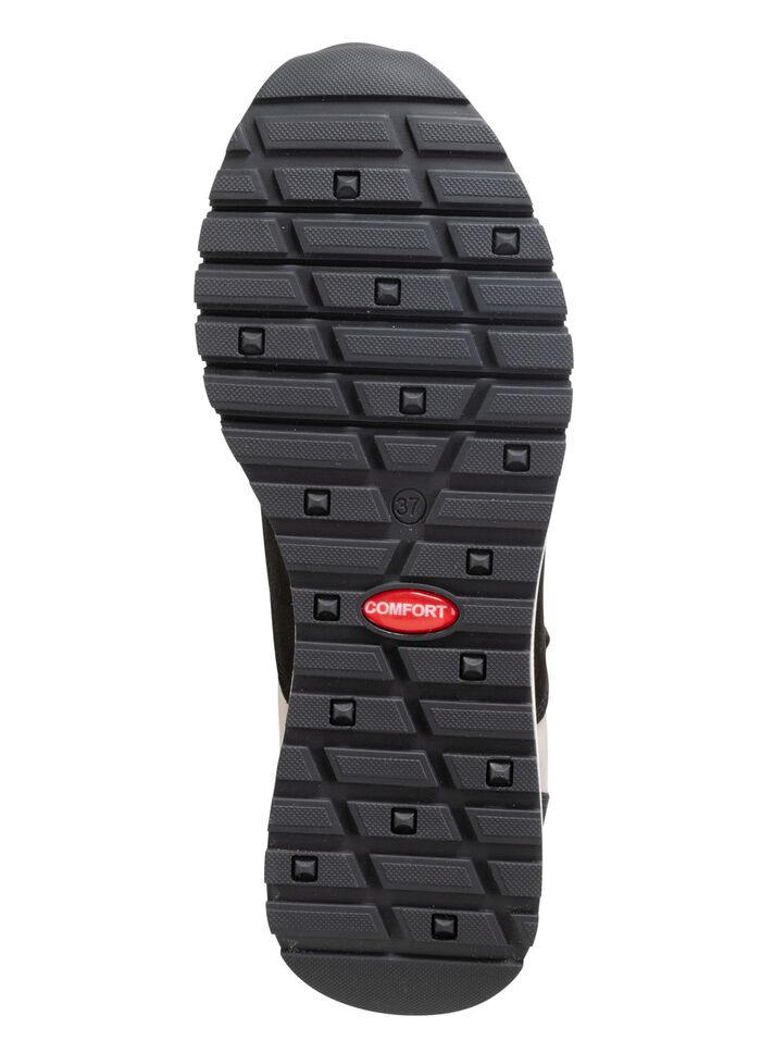 ELENA EDEN, trendige Damen-Sneaker, Weite G, mit herausnehmbarem Fussbett SCHWARZ-KIESEL