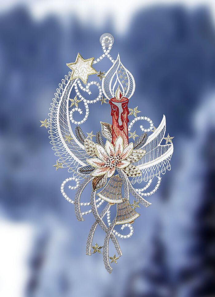 Fensterbild «Kerze mit Sternenschweif» 