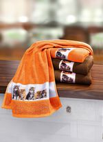 Frottier-Serie mit Jacquard-Bordüre BRAUN