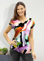 Shirt mit leicht abgerundetem Saum, 