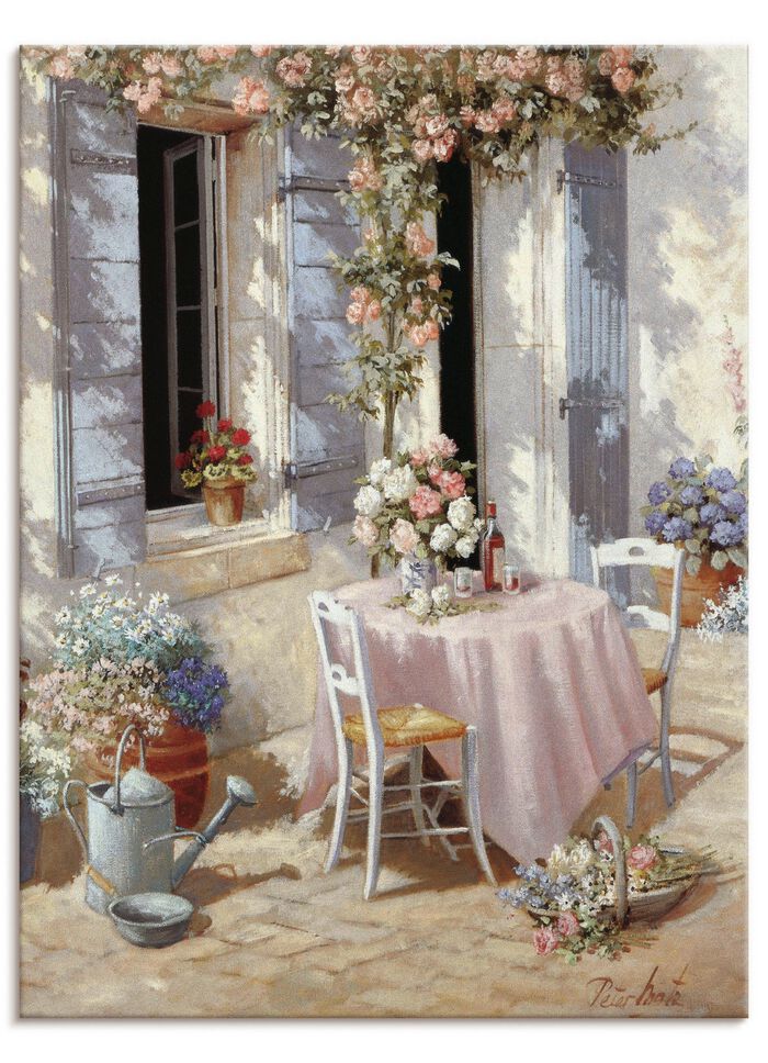 Romantisches Leinwandbild Einladung 