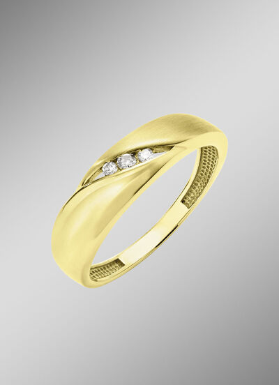 Zeitlose Eleganz: Damenring mit 3 Brillanten 