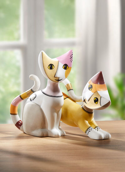 Katzenpaar von der Künstlerin Rosina Wachtmeister 