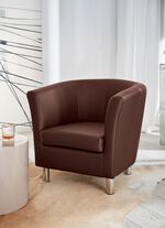 Edler Sessel auf stabilem Holzgrundgestell 