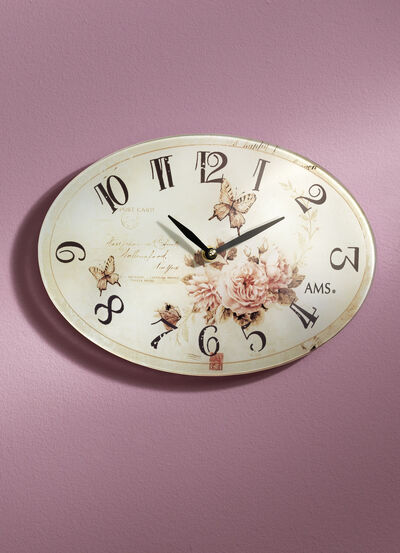 Wanduhr aus Mineralglas 