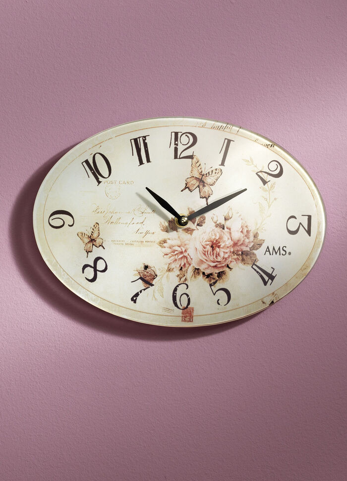 Wanduhr aus Mineralglas 