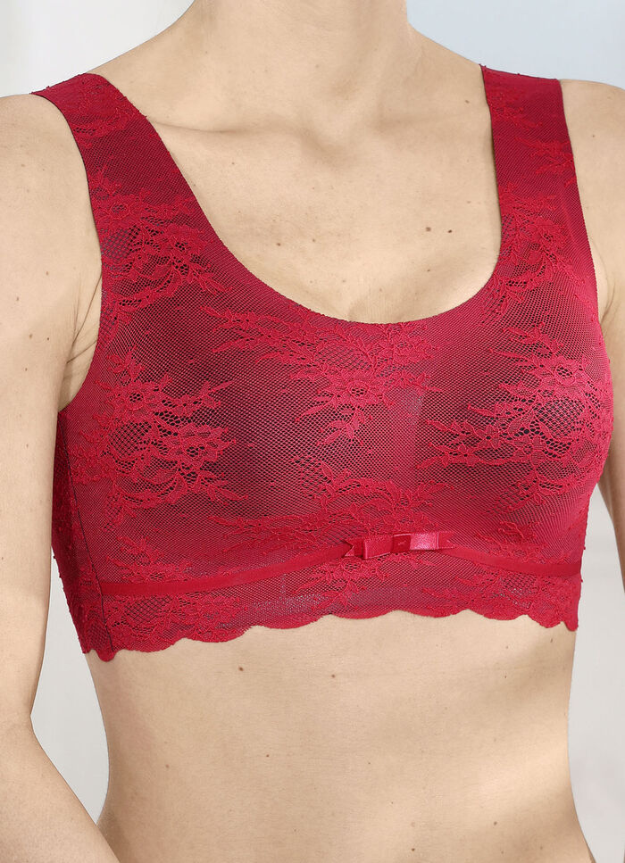 Superbequemer Anita BH aus elastischer Spitze ROT